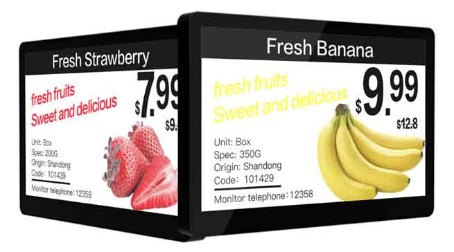 Double Screen ESL for fresh food