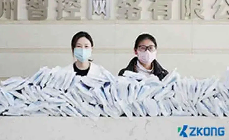 ZKong Donates 150,000 Masks to Worldwide Business Associates