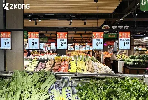 Lehuiduo Supermarket uses ZKONG digital signage to replace traditional price tags